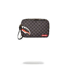 SHARKS IN PARIS (BLACK CHECKERED EDITION) TOILETRY AKA MONEY BAGS - HIGH QUALITY AND INEXPENSIVE